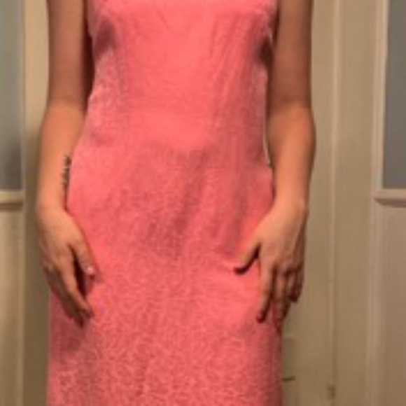 Talbots old lady looking pink silk suit - Picture 12 of 14